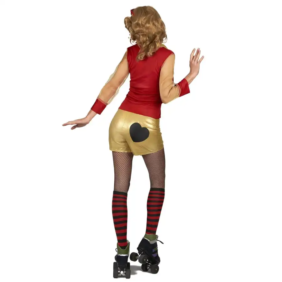Déguisement De Roller Girl Rouge Et Or 3 Déguisement De Roller Girl Rouge Et Or – Image 3
