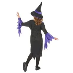 Déguisement De Sorcière Noir Et Violet Pour Fille -Camouflage Soldes Boutique Deguisement de sorciere noir et violet pour fille 12315