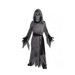Déguisement De Spectre Squelette Gris Pour Enfant