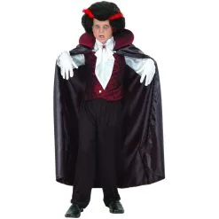 Déguisement Enfant De Vampire Avec Longue Cape -Camouflage Soldes Boutique Deguisement enfant de vampire avec longue cape 24371