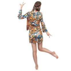 Déguisement Femme Hippie Motifs Années 60 -Camouflage Soldes Boutique Deguisement femme hippie motifs annees 60 27109