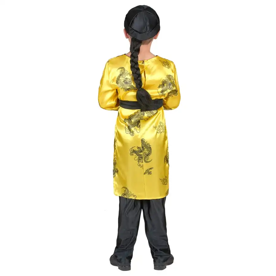 Déguisement Jaune De Petit Chinois Traditionnel 4 Déguisement Jaune De Petit Chinois Traditionnel – Image 4