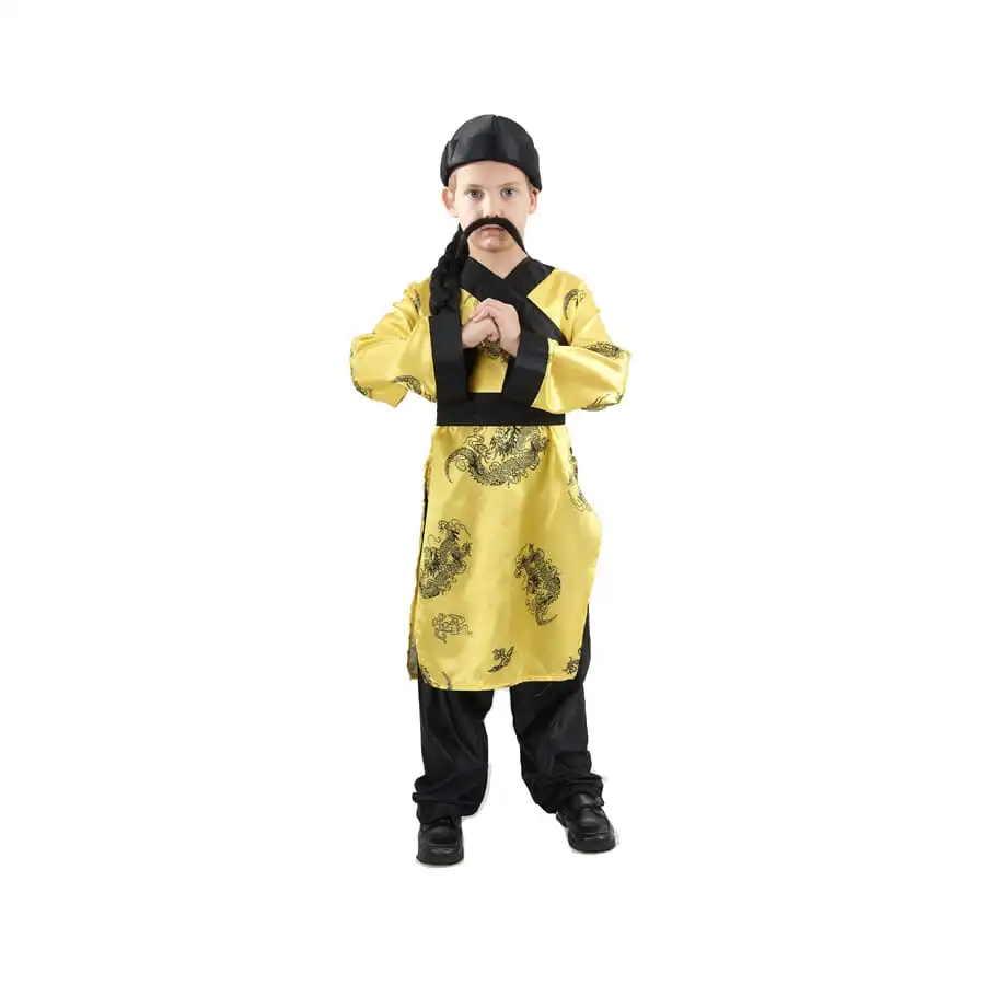 Déguisement Jaune De Petit Chinois Traditionnel 1 Déguisement Jaune De Petit Chinois Traditionnel