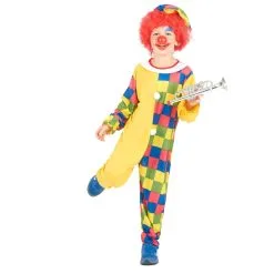 Déguisement Jaune Et Multicolore De Petit Clown