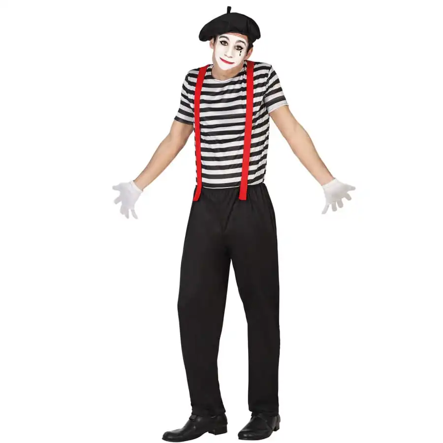 Déguisement Ligné De Mime Pour Adulte 1 Déguisement Ligné De Mime Pour Adulte