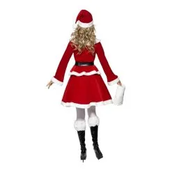 Déguisement De Mère Noël En Velours -Camouflage Soldes Boutique Deguisement miss santa 2052