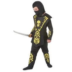 Déguisement Ninja Noir Et Jaune Motif Tête De Mort 7 Déguisement Ninja Noir Et Jaune Motif Tête De Mort -Camouflage Soldes Boutique Deguisement ninja noir et jaune motif tete de mort 13737