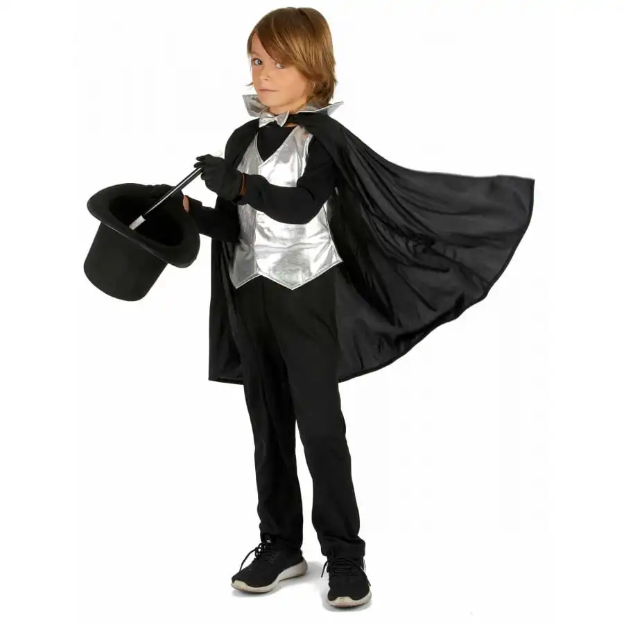 Déguisement Noir Argenté De Petit Magicien 2 Déguisement Noir Argenté De Petit Magicien – Image 2