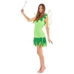 Déguisement Pailleté De Fée Verte Pour Femme -Camouflage Soldes Boutique Deguisement paillete de fee verte pour femme 14814