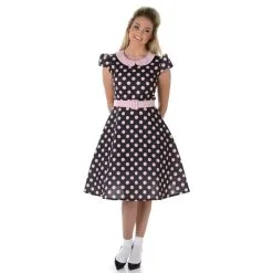 Déguisement Robe à Pois Roses Années 50