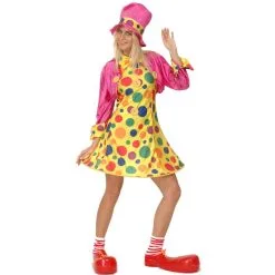 Déguisement Robe Courte De Clown à Pois Colorés