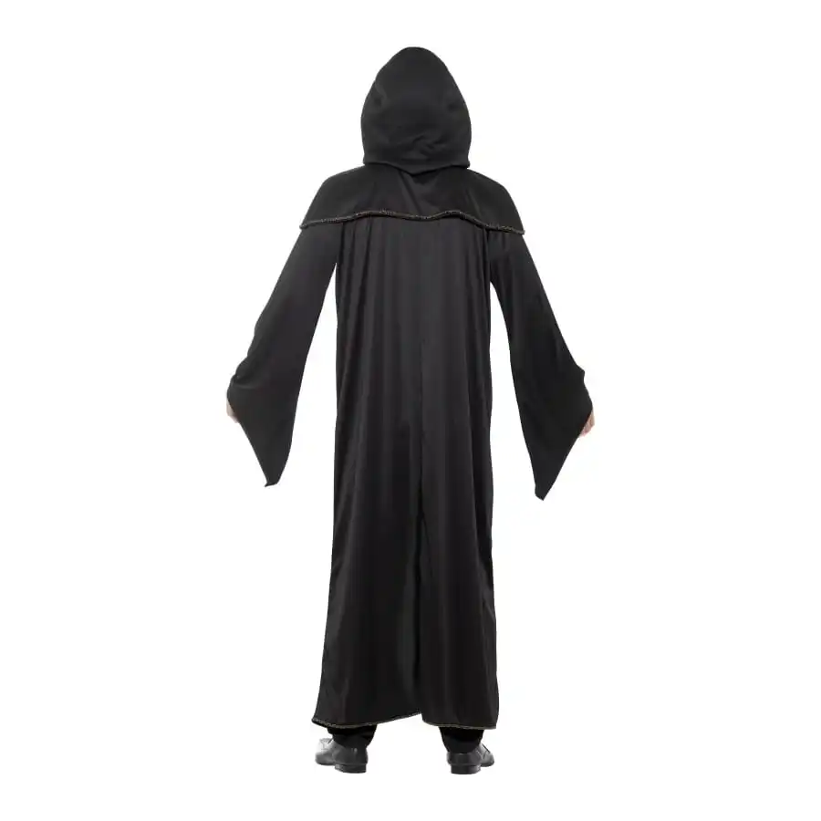 Déguisement Robe De Sorcier Noir Pour Adulte 4 Déguisement Robe De Sorcier Noir Pour Adulte – Image 4