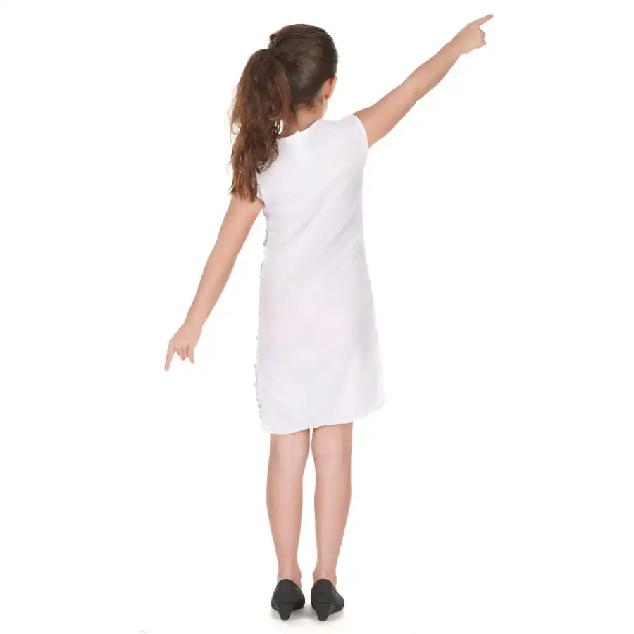 Déguisement Robe Disco Argentée Pour Enfant 3 Déguisement Robe Disco Argentée Pour Enfant – Image 3