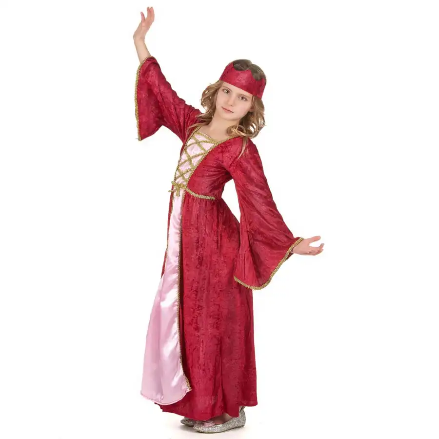 Déguisement Robe Médiévale Rose Pour Fille 2 Déguisement Robe Médiévale Rose Pour Fille – Image 2
