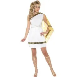 Déguisement Robe Mi-courte Blanche De Romaine