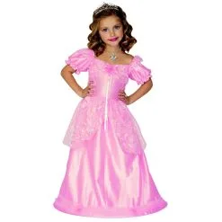 Déguisement Robe Rose Unie De Petite Princesse