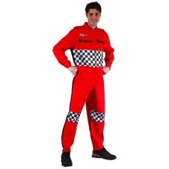 Déguisement Rouge De Pilote De Course Pour Homme -Camouflage Soldes Boutique Deguisement rouge de pilote de course pour homme 24013