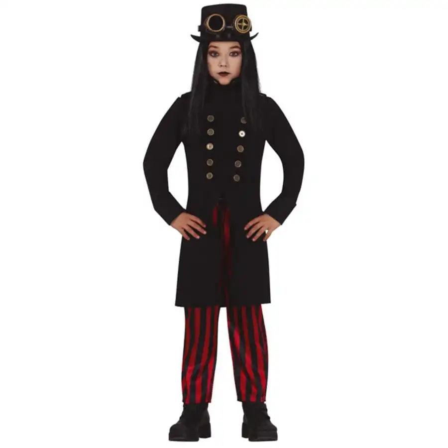 Déguisement Steampunk Noir Et Rouge Pour Fille 1 Déguisement Steampunk Noir Et Rouge Pour Fille