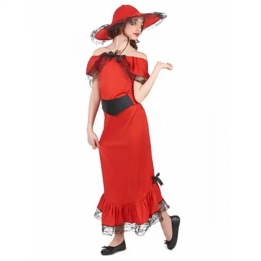 Déguisemet Robe Rouge De Scarlett Pour Enfant 3 Déguisemet Robe Rouge De Scarlett Pour Enfant – Image 3