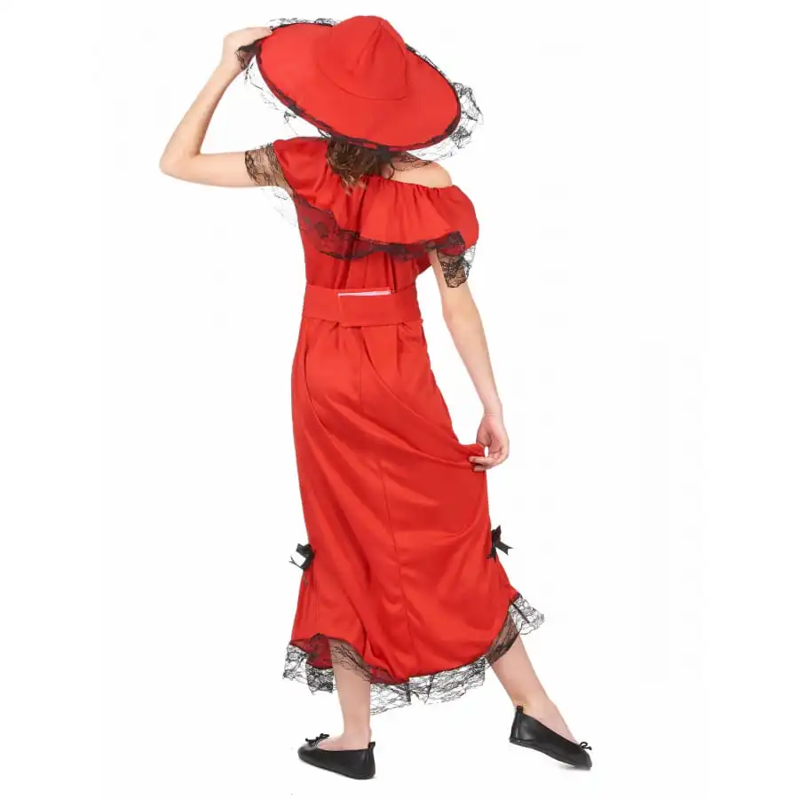 Déguisemet Robe Rouge De Scarlett Pour Enfant 4 Déguisemet Robe Rouge De Scarlett Pour Enfant – Image 4