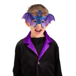 Demi-masque De Chauve Souris Violette Pour Enfant