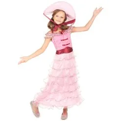 Elegante Robe Rose Ancienne Pour Petite Fille
