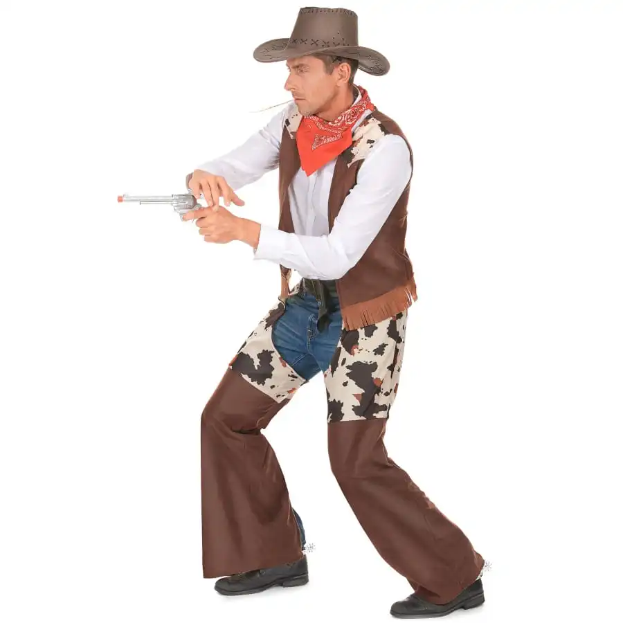 Ensemble De Cowboy Marron Vachette Pour Homme 2 Ensemble De Cowboy Marron Vachette Pour Homme – Image 2