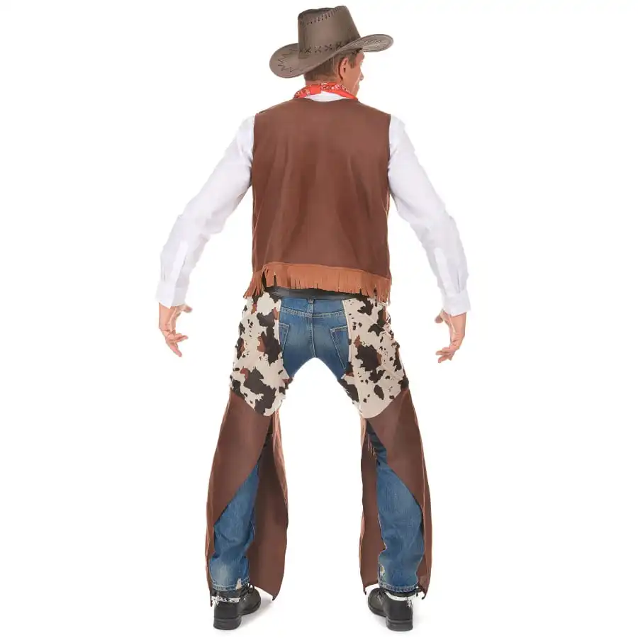 Ensemble De Cowboy Marron Vachette Pour Homme 3 Ensemble De Cowboy Marron Vachette Pour Homme – Image 3