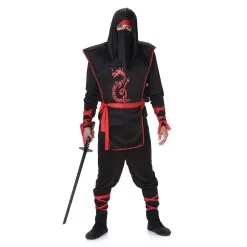 Ensemble De Ninja Noir Rouge Pour Homme