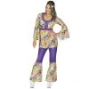 Ensemble Hippie Violet à Motifs Fleuris Pour Femme