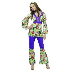 Ensemble Hippie Violet à Motifs Fleuris Pour Femme -Camouflage Soldes Boutique Ensemble hippie violet a motifs fleuris pour femme 15269