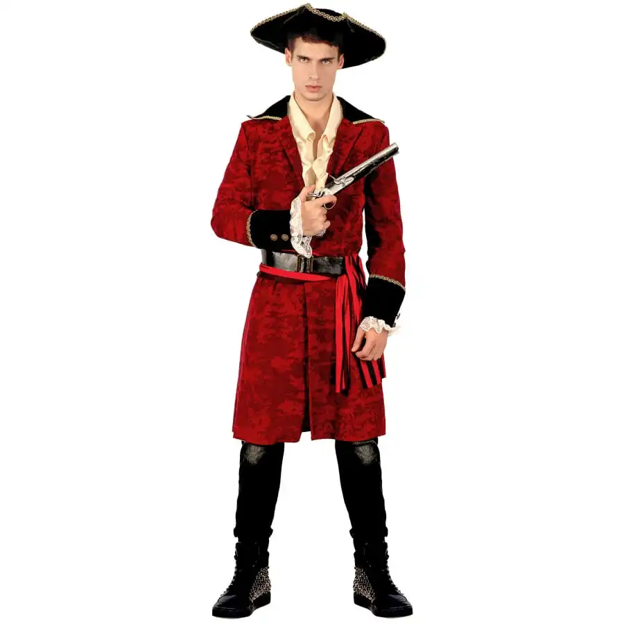 Ensemble Rouge De Capitaine Pirate Chic Pour Homme 1 Ensemble Rouge De Capitaine Pirate Chic Pour Homme