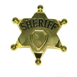 Fausse étoile De Shériff Dorée De 7,5cm -Camouflage Soldes Boutique Fausse etoile de sheriff doree de 7 5cm 22487