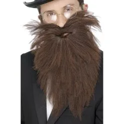 Fausse Longue Barbe Avec Moustaches Chatains