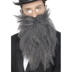 Fausse Longue Barbe Avec Moustaches Grises
