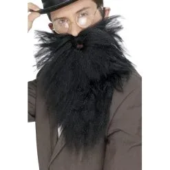 Fausse Longue Barbe Avec Moustaches Noires