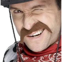 Fausse Moustache De Cow Boy Chatain