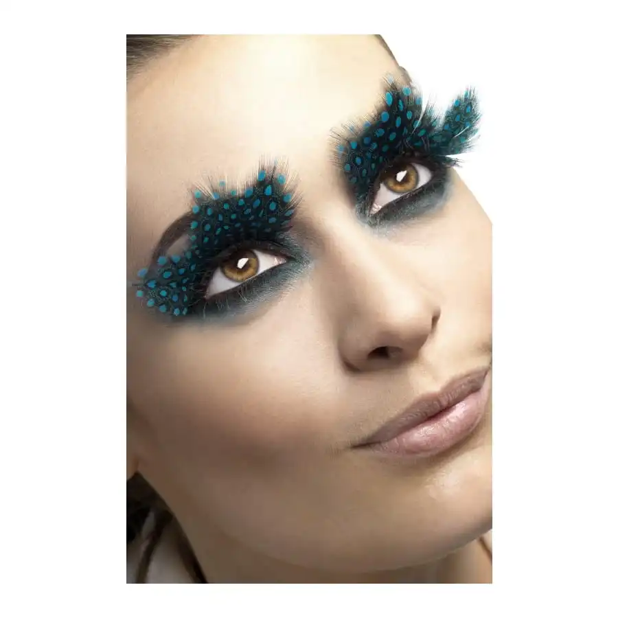 Faux Cils Avec Longues Plumes Et Pois Pastels 1 Faux Cils Avec Longues Plumes Et Pois Pastels