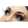 Faux Cils Noirs Longues Plumes Cabaret + Colle