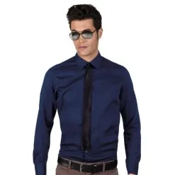 Fine Cravate Noire Satinée