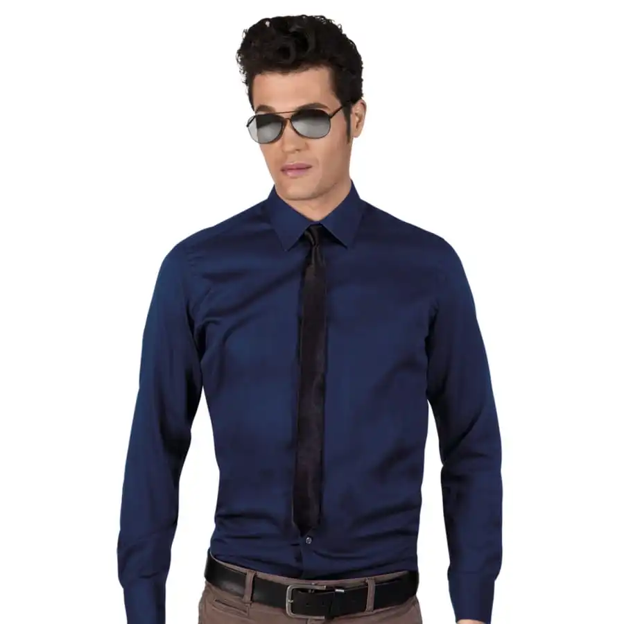 Fine Cravate Noire Satinée 1 Fine Cravate Noire Satinée