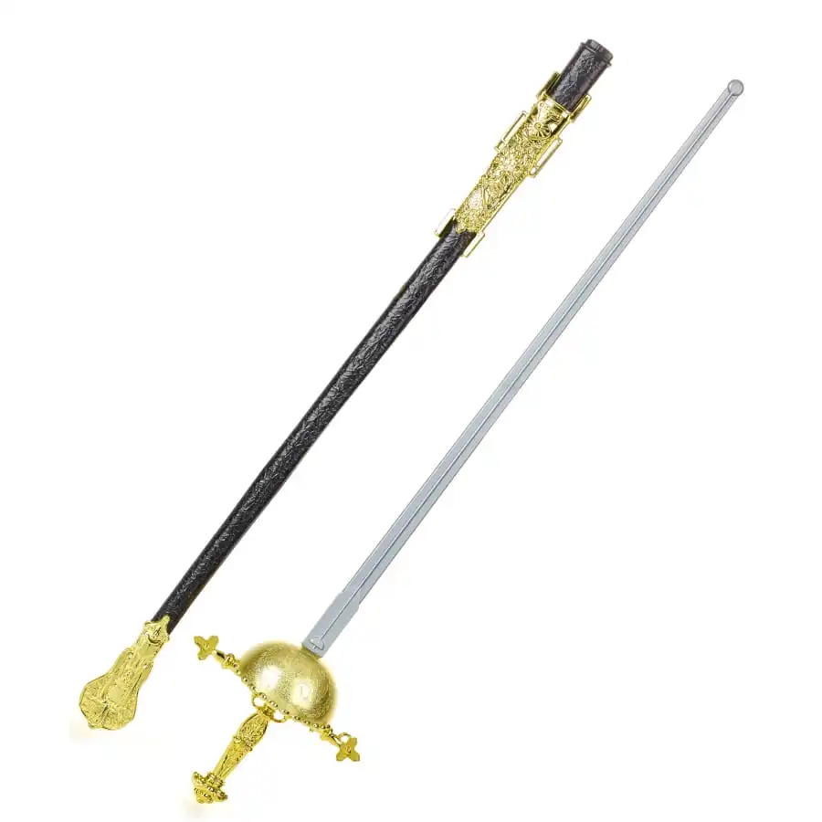 Fleuret Avec Manche Doré, En Plastique 1 Fleuret Avec Manche Doré, En Plastique