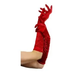 Gants Long Rouge Femme Séductrice