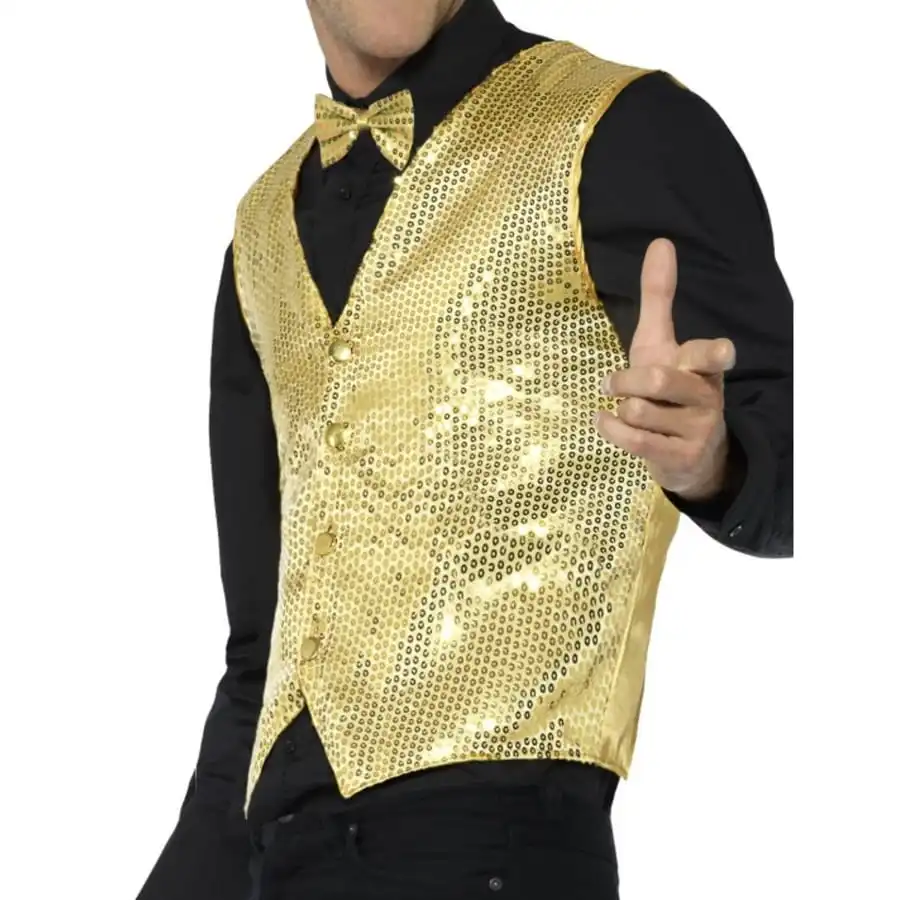 Gilet à Sequins Doré 3 Gilet à Sequins Doré – Image 3