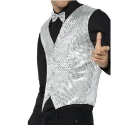 Gilet Argenté à Sequins -Camouflage Soldes Boutique Gilet argente a sequins 2 4