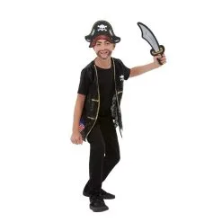 Gilet, Chapeau Et épée De Pirate Pour Enfant