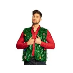 Gilet Sapin De Noel Vert Pour Adulte