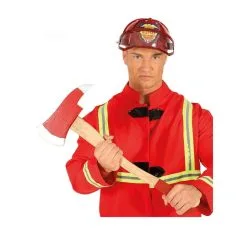 Uniforme Rouge De Pompier Pour Adulte -Camouflage Soldes Boutique Hache de pompier rouge en bois de 60 cm