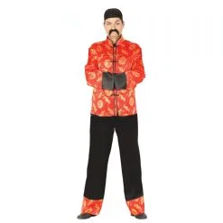 Hanfu Rouge Et Noir Pour Homme