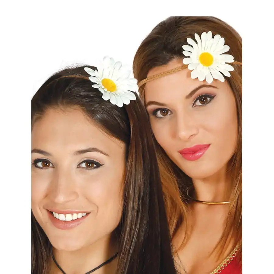 Headband Tressé Avec Une Fleur Blanche Pour Adulte 2 Headband Tressé Avec Une Fleur Blanche Pour Adulte – Image 2